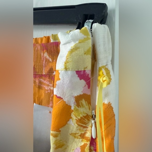 CeCe A-Line Skirt with Pink, Orange, and Yellow Floral Design - Picture 5 of 12